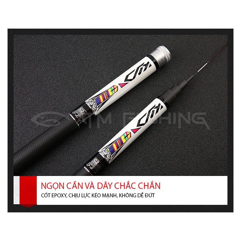 Cần Câu Tay Chép Vương 4H Chất Liệu Carbon Cao Cấp