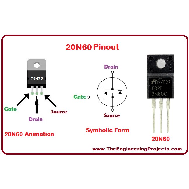 [2 CON] Mosfet 5N60 TO-220F 5A 600V Kênh N (FQPF 5N60C FQPF5N60C)