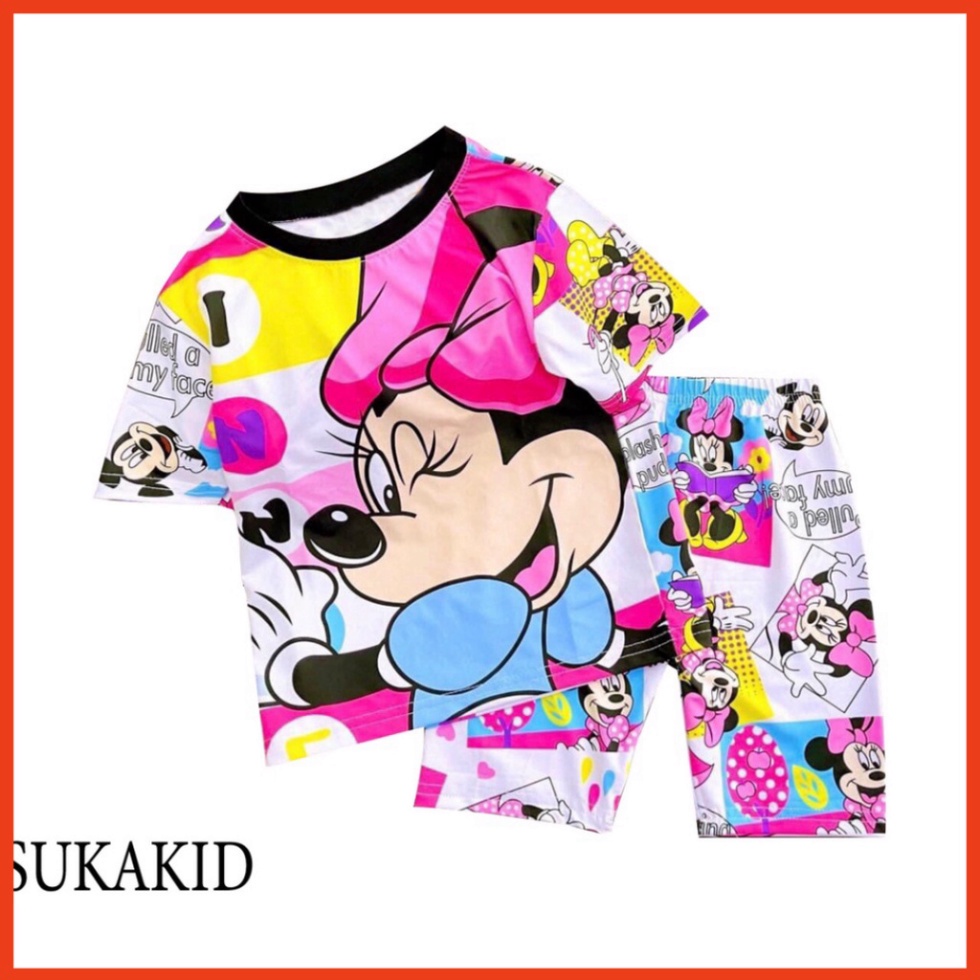 ( Km ) ( Khuyến mãi ) Bộ đồ bé gái hình in 3D chất liệu thoáng mát mềm mịn co hình mèo,ngựavà mecki 6kg đên 40kg.GN02