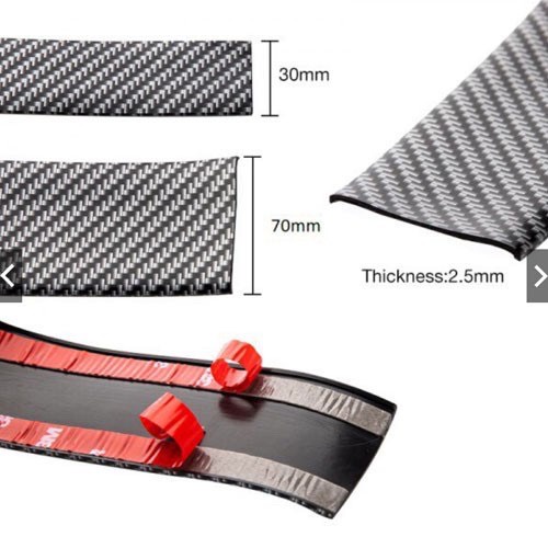 Nẹp bước chânô tô cao su vân carbon 5D dán chống trầy cốp xe oto, xe hơi, bản 7cm - SEVEN.CAR