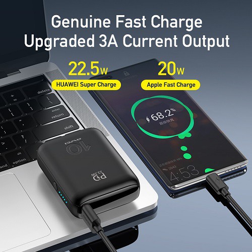 Awei P115K 9000mAh PD 22.5W Support Fast Charging Super Mini Powerbanks Portable Batteries