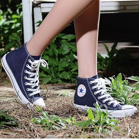 Giày  AllStar Classic Nữ Cổ Cao Xanh