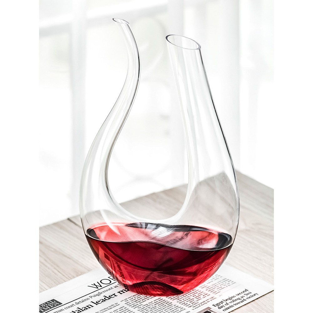 Crystal Wine Decanter U-Shaped Red Wine Decanter Spout