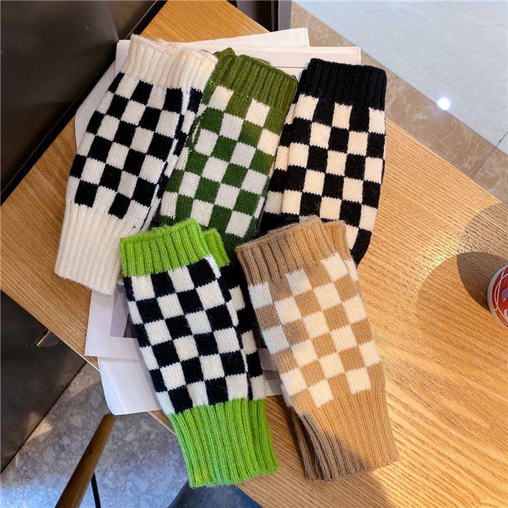 TWINKLE Găng Tay Len Phối Nhung Mềm Mại Co Giãn Thoáng Khí Thời Trang Thu Đông Cho Nam Và Nữ