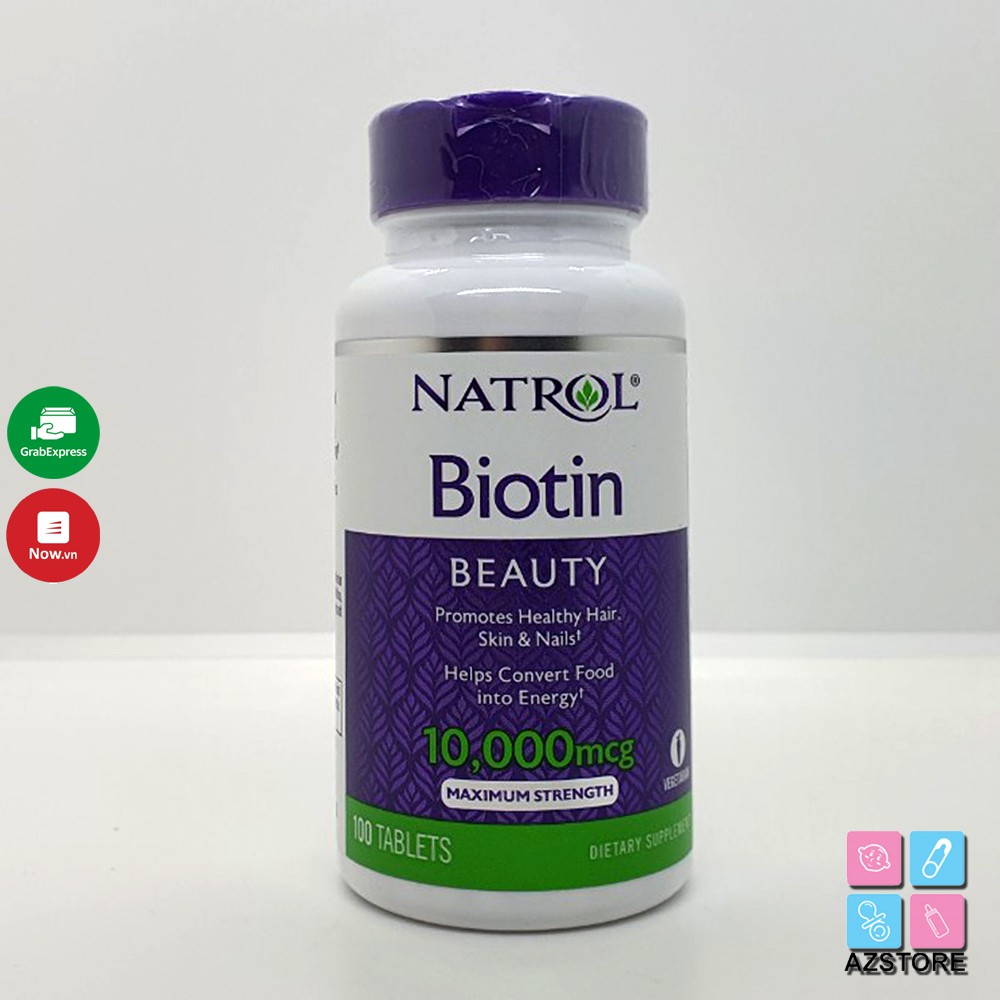 Biotin Natrol 100v - Viên uống chống rụng tóc Natrol Biotin 10000mcg Mỹ