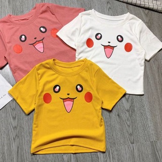 Áo thun croptop pikachu cute 🥰( Vải đẹp loại 1)