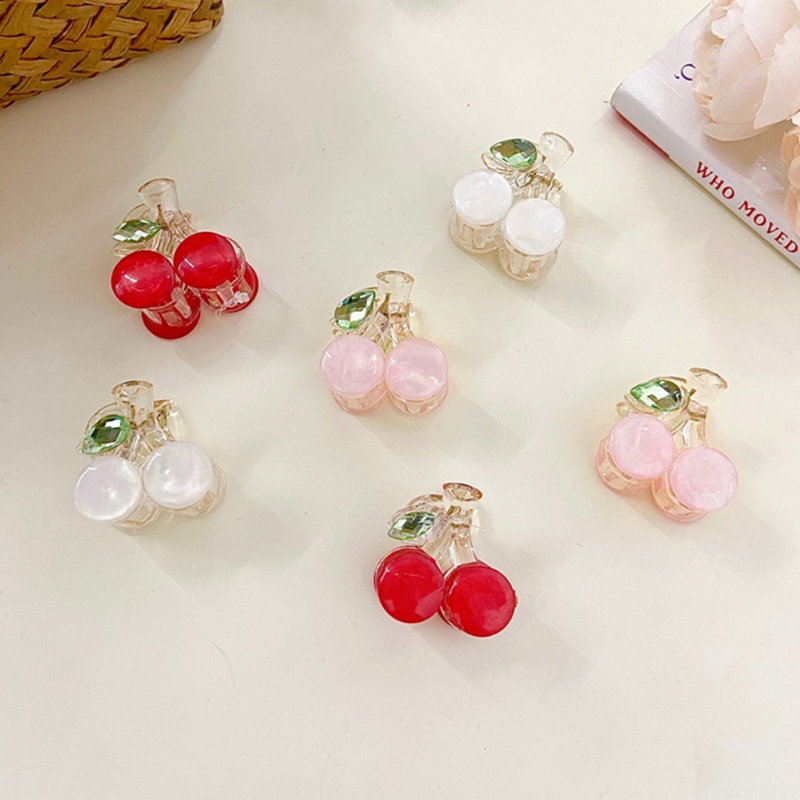 Xiangbao Kẹp Tóc Mái Bằng Resin Hình Quả Cherry Nhỏ Xinh Xắn