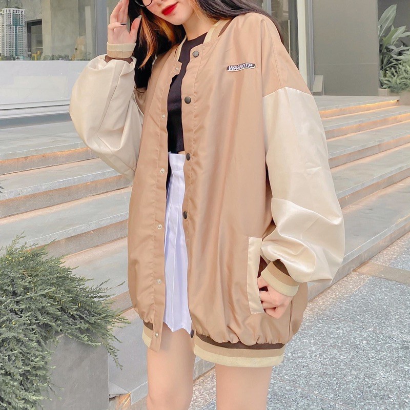 [WASKT304 giảm 15% tối đa 30K đơn 99K] Áo khoác nữ form rộng tay dài BOMBER WAS ulzzang (ẢNH THẬT) | BigBuy360 - bigbuy360.vn