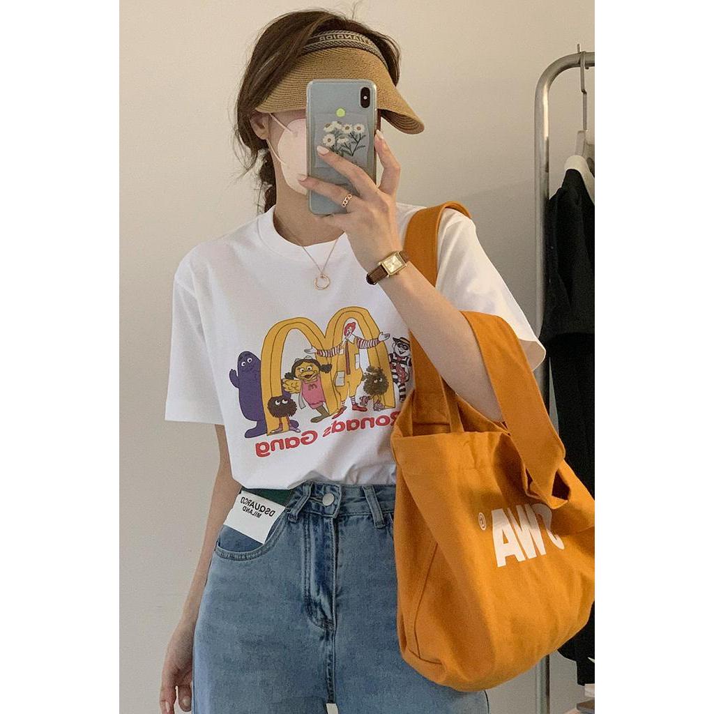 Áo Thun In Họa Tiết Thời Trang Trẻ Trung Cho Nữ