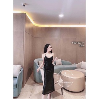 Đầm body kim sa hai lớp dáng dài 2 dây!