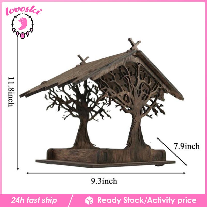 Khay Đựng Thức Ăn Cho Chim Treo Trang Trí Ngoài Trời