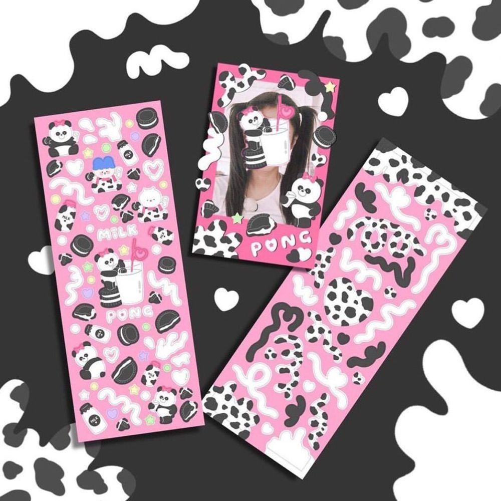 RAINBOW Set 2 Sticker Màu Laser Dán Trang Trí Album Ảnh DIY