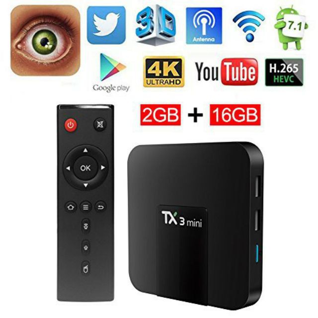 Android Tivi Box TX3 mini - 2G Ram, 16G bộ nhớ - Phiên bản 2021" ĐẶC BIỆT NHẤT!!!