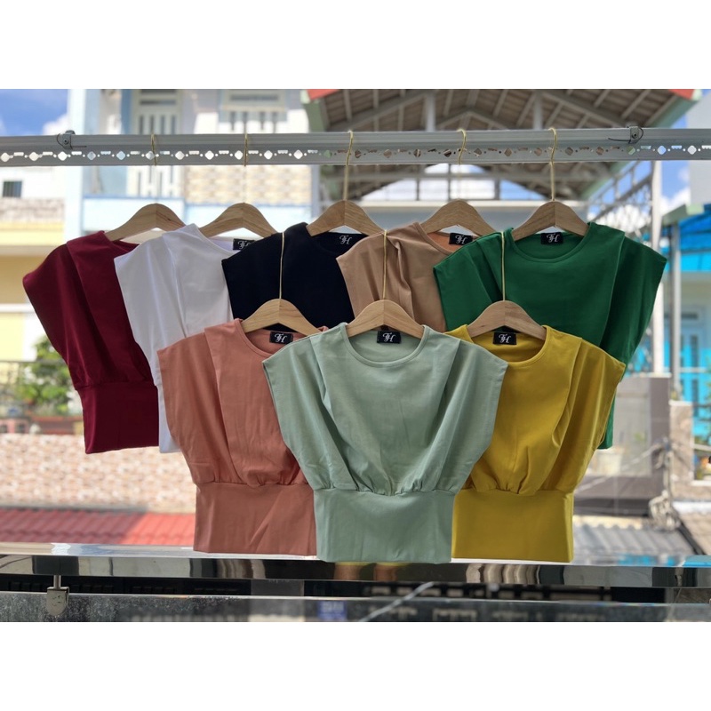 Áo thun bo eo chất co giãn phom xinh