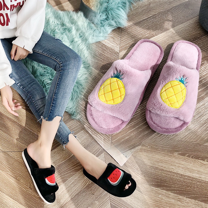DÉP LÔNG TRÁI CẤY ĐẾ CAOSU SIÊU ÊM CHÂN