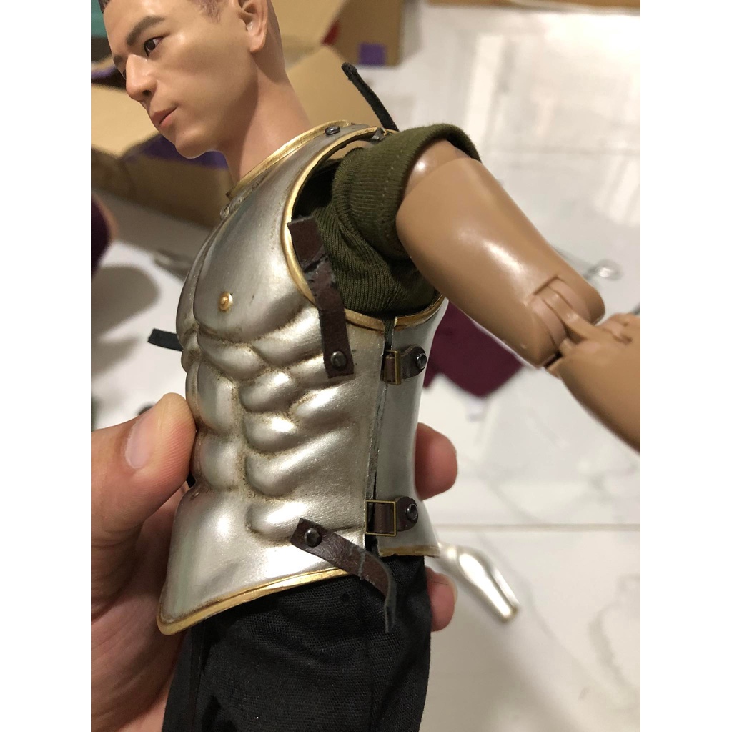 Mô hình giáp ngực viking la mã spatarn trắng để cus - custom figure