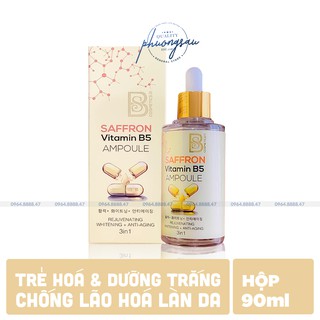 [CHÍNH HÃNG] Serum Saffron Vitamin B5 Chính Hãng, Công Dụng 3 In 1, Trẻ Hoá, Dưỡng Da, Ngăn Ngừa Lão Hoá