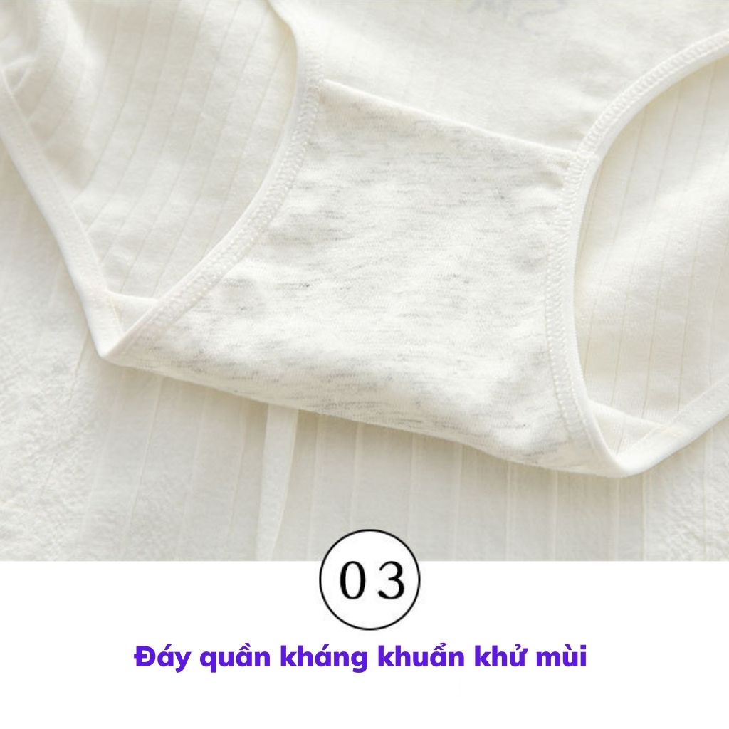 Quần lót nữ cotton cao cấp tôn dáng đáy quần kháng khuẩn khử mùi họa tiết dễ thương baby đáng yêu gợi cảm DEVARI L131