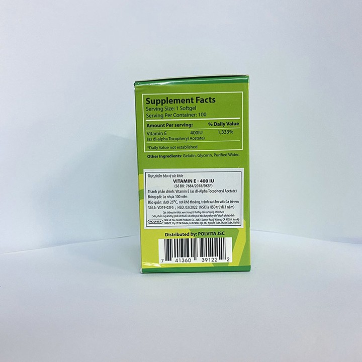 [SHIP CỰC RẺ] Vitamin E 400IU chống lão hóa da | BigBuy360 - bigbuy360.vn