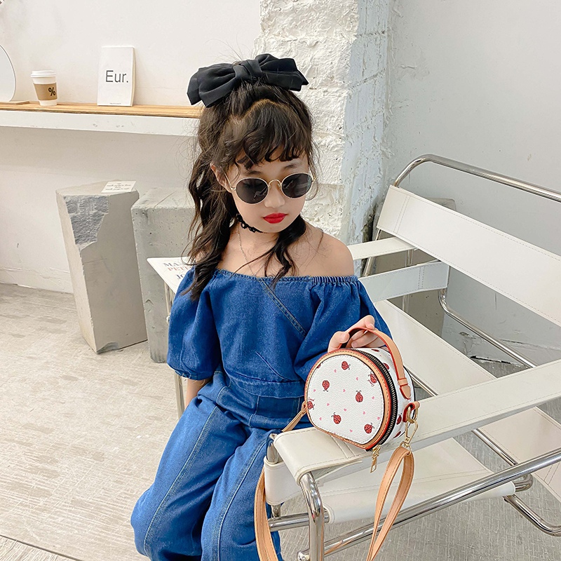 Túi đeo chéo dễ thương in hoa dành cho bé gái