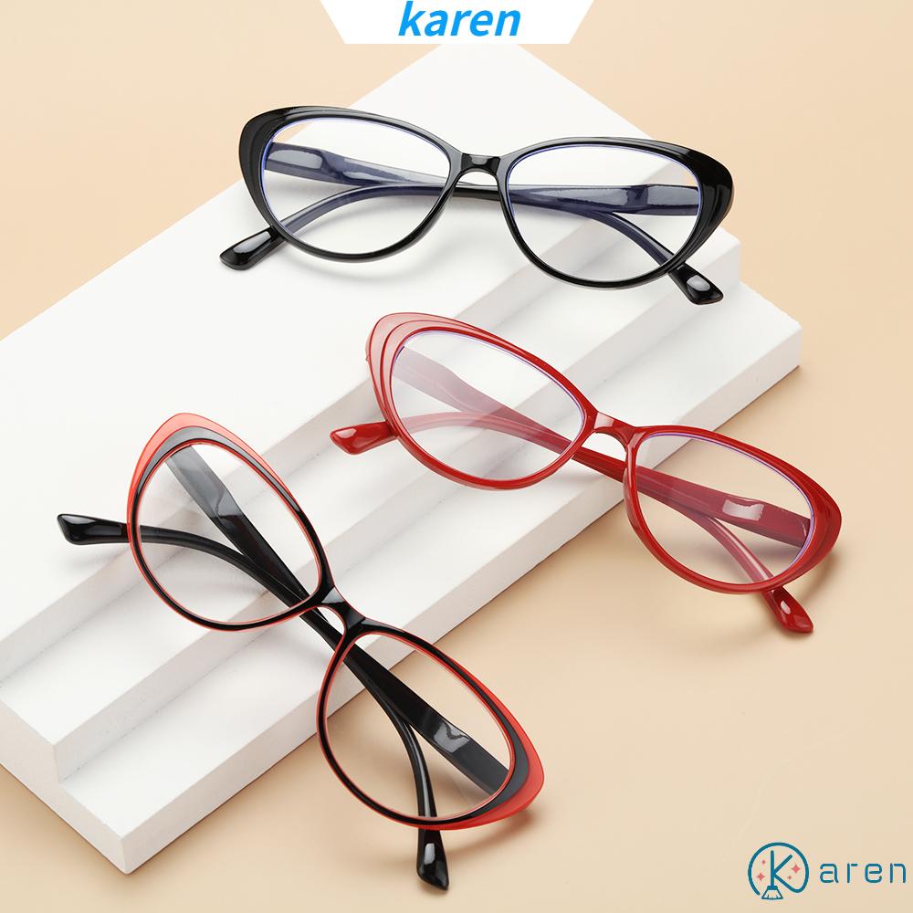 👗KAREN💍 Fashion Reading Glasses Women & Men Readers Eyewear Presbyopia Eyeglasses Round Floral Frame Ultra-clear Vision Anti Glare Vintage Spring...