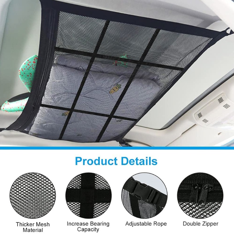 Túi Lưới Đựng Đồ Dùng Gắn Trần Xe Hơi Tùy Chỉnh Tiện Dụng