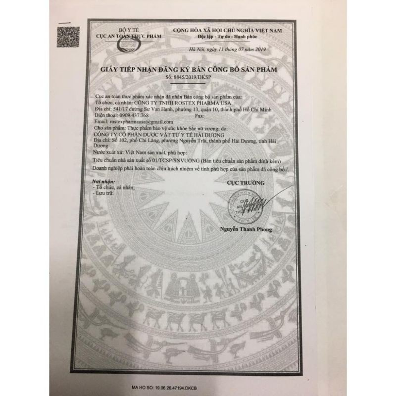 Sắc nữ vương đẹp da, sáng da, cải thiện trình trạng sinh lý nữ