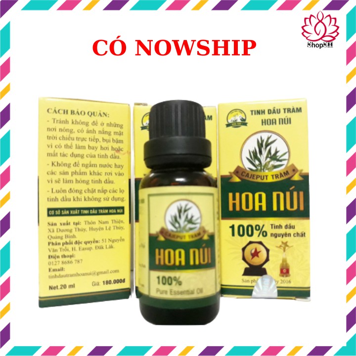 Tinh dầu tràm cao cấp Hoa Núi - tinh dầu nguyên chất 20ml