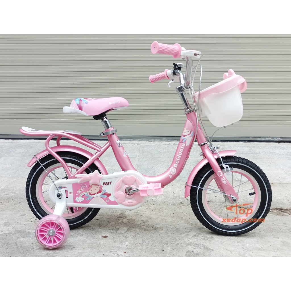 xe đạp trẻ em màu hồng, size 16inch, cho bé 4-6 tuổi ( lắp ráp sẵn)