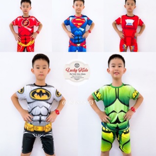 ⚜ MIỄN SHIP ⚜BỘ QUẦN ÁO SIÊU NHÂN THUN LẠNH 3D MẪU MỚI SAMKIDS