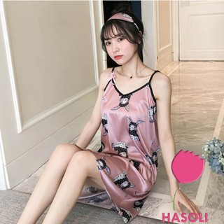 Váy Ngủ Cotton Thun Lụa Siêu Kute Mát Lạnh Mỏng Nhẹ DB10