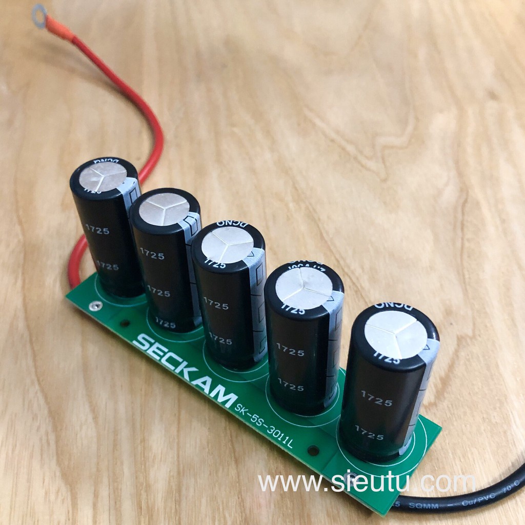 Pack Siêu tụ điện 13.5V/10F 35A hỗ trợ Acquy yếu và đèn độ sáng xe máy SK-5S50F1L