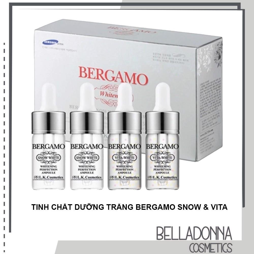 [Chuẩn Auth] Tinh Chất Dưỡng Trắng Bergamo Snow White & Vita Whitening Perfection Ampoule 13mlx4