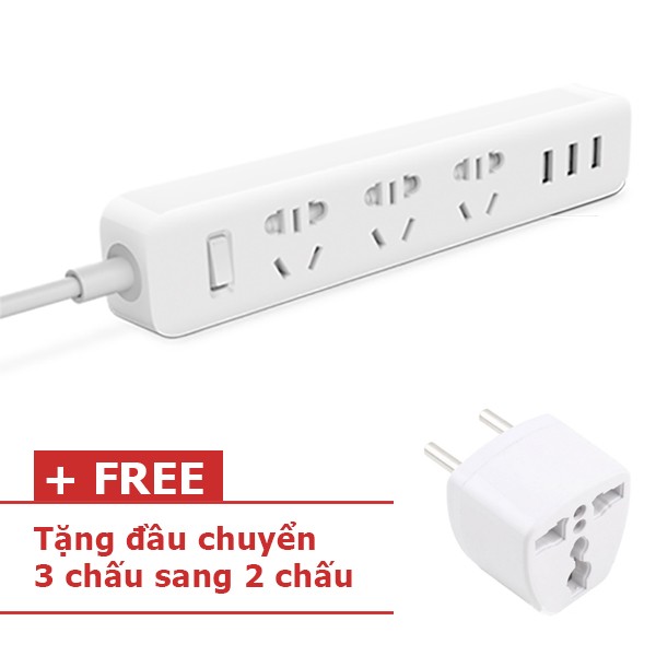 Ổ cắm điện Xiaomi power strip (Trắng) - xiaomi chính hãng