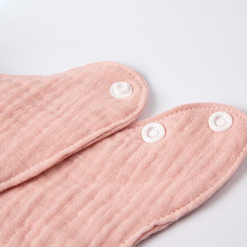 Yếm Ăn Cotton Mềm Mại Có Nút Bấm Tiện Dụng Cho Bé