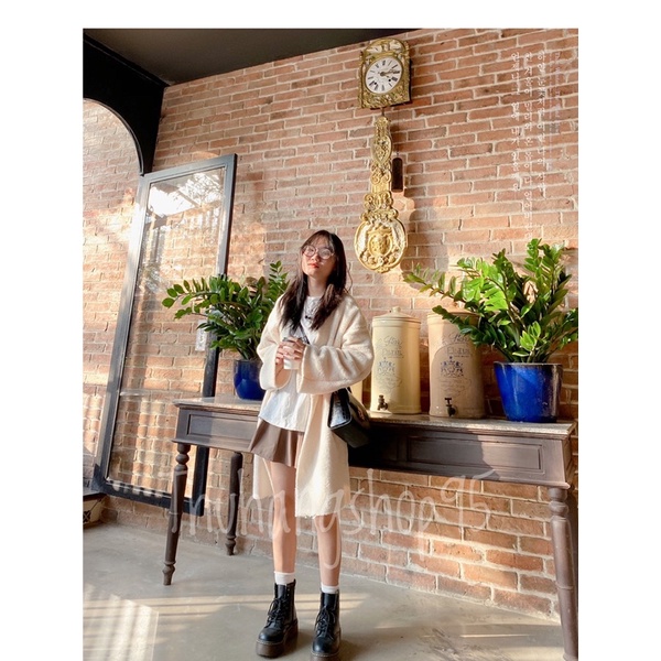 Áo Khoác Lông Cừu Dáng Dài có túi, áo khoác cardigan( ảnh thật/có sẵn) | BigBuy360 - bigbuy360.vn