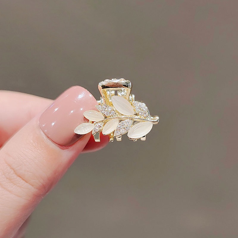 Kẹp Tóc Mái Kim Loại Đính Đá Opal Phong Cách Hàn Quốc Cho Nữ