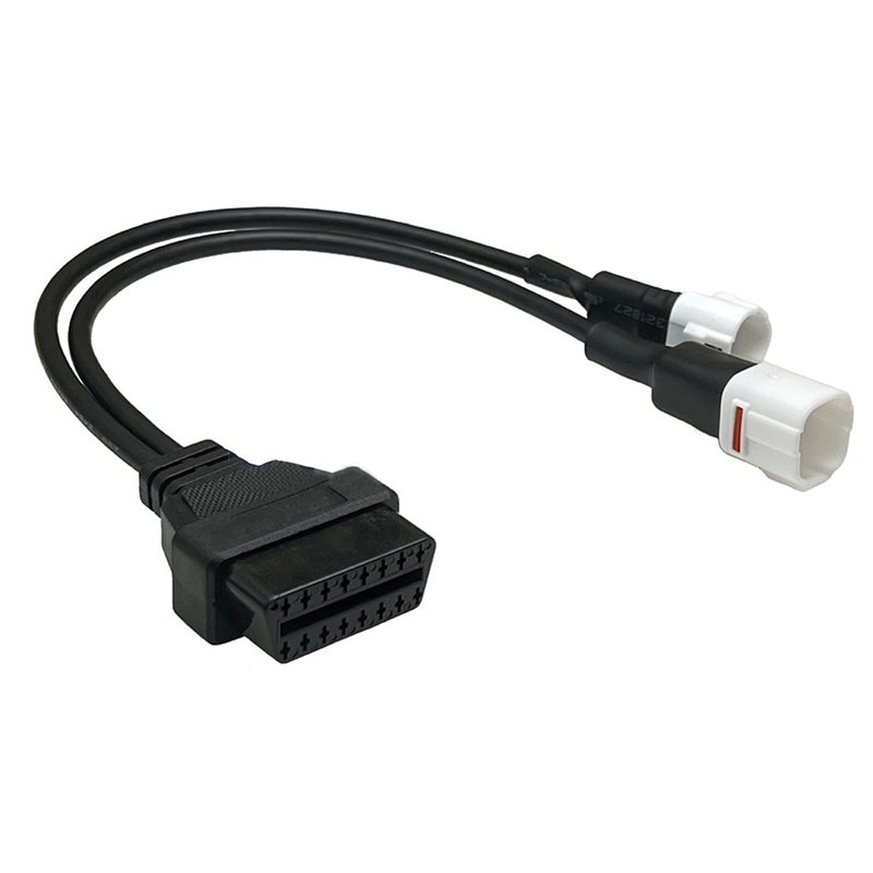 Đối với cáp máy quét xe máy 3Pin + 4Pin 2 trong 1 đến OBD2 Hoạt động cùng với máy quét OBD