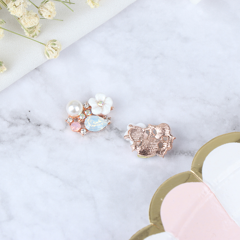 Set 10 KẹP TóC HìNh Hoa ĐíNh Kim Cương Giả NhiềU MàU SắC