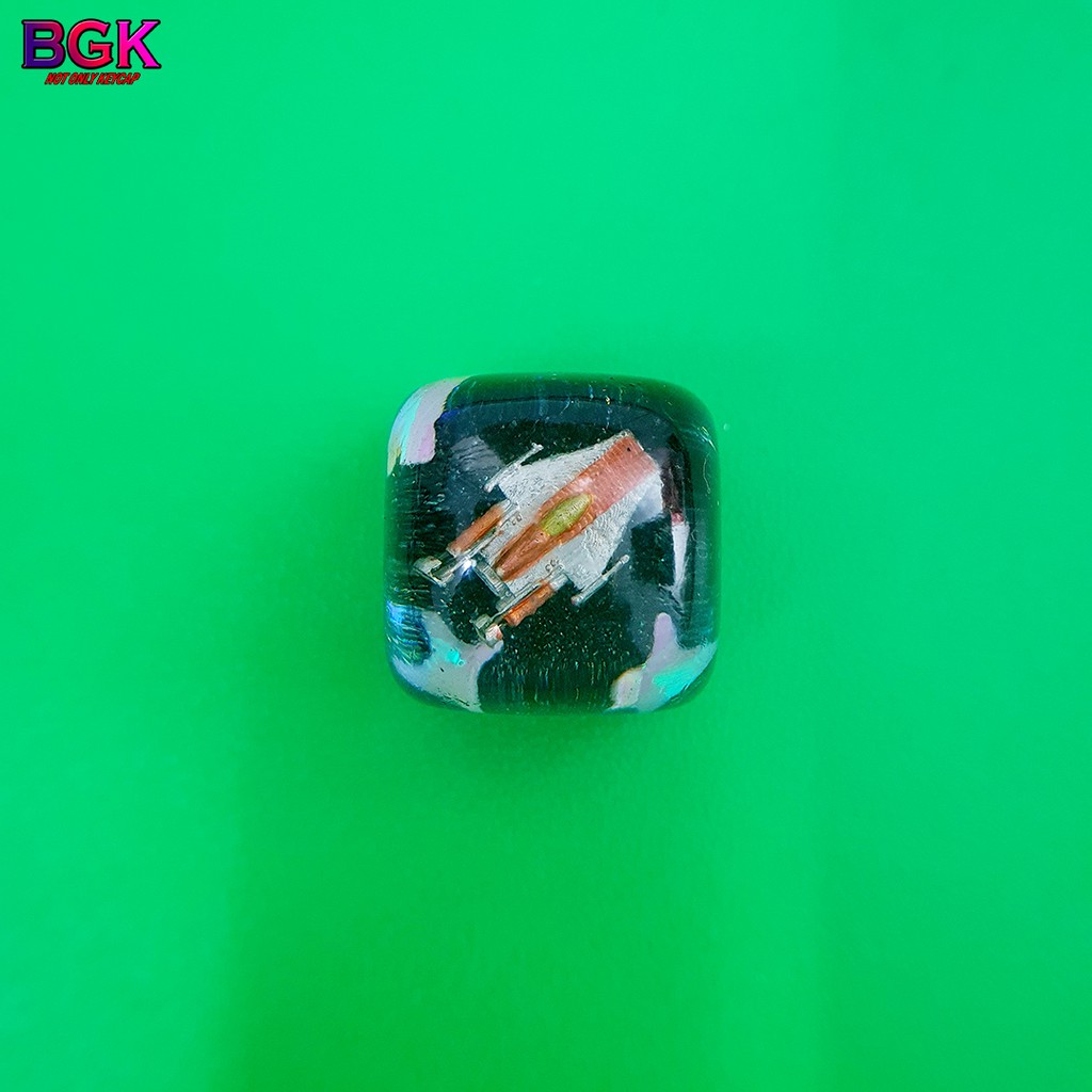 Keycap Lẻ Artisan Tàu A - Wing Star War SA Doom  Profile ( Xuyên LED, Keycap bàn phím cơ,keycap resin độc lạ )