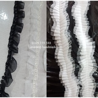 Dây Viền Hạt - Ren Viền - Ren Bèo Trang Trí Áo Váy