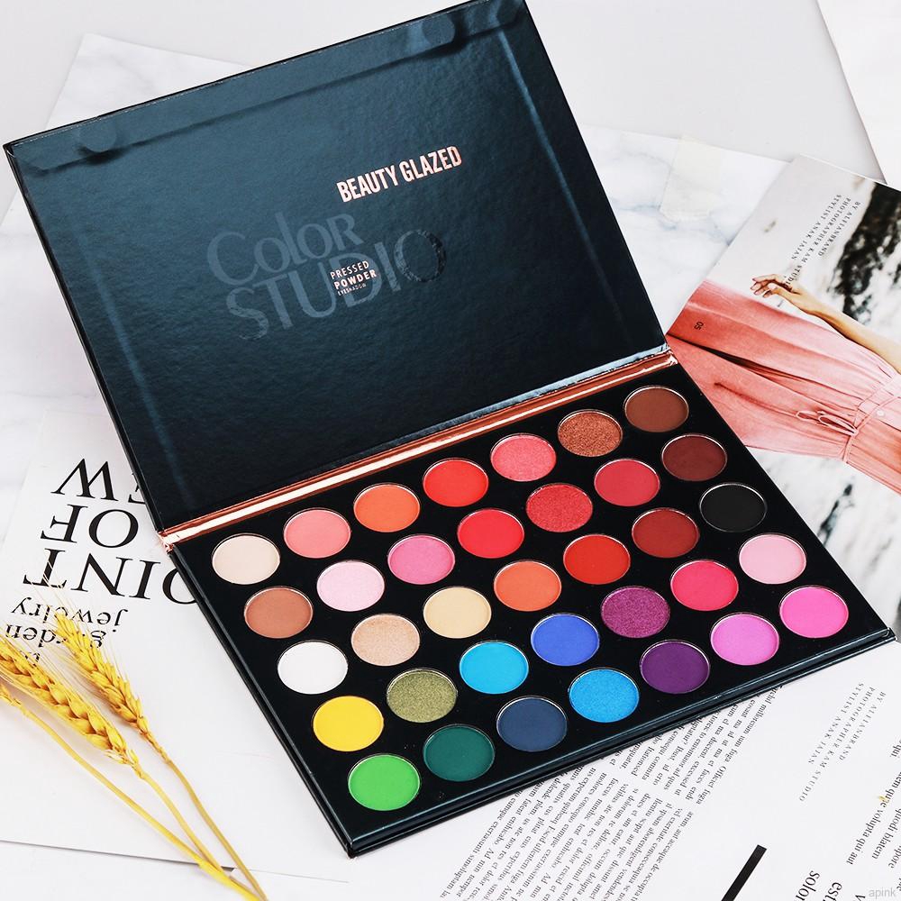 BEAUTY GLAZED New 35 Colors Matte Glitter Eyeshadow Palette