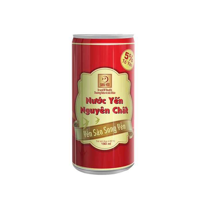 Nước Yến Nguyên Chất Song Yến 5% Dạng Lon 190ml