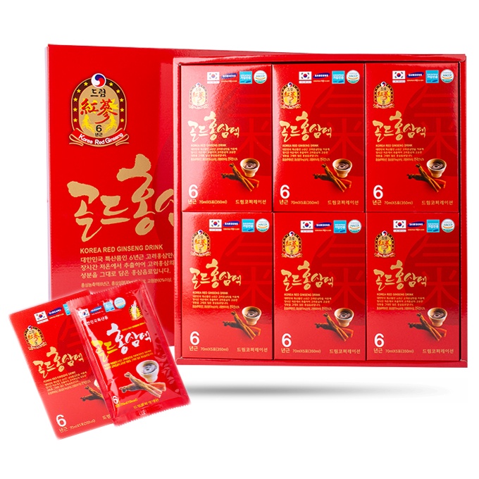 NƯỚC HỒNG SÂM HÀN QUỐC KOREA RED GINSENG DRINK 70MLx30 GÓI TĂNG SỨC ĐỀ KHÁNG - BỒI BỔ SỨC KHỎE
