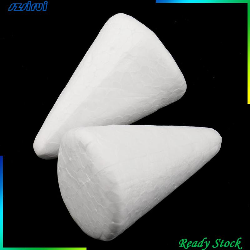 Set 10 Mô Hình Nón 7cm Bằng Xốp Polystyrene Styrofoam Dùng Trang Trí DIY