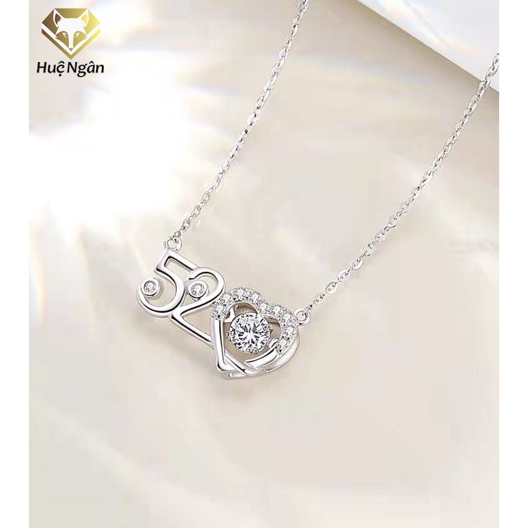 Dây chuyền bạc 925 Huệ Ngân- Anh yêu em(520) PP1848