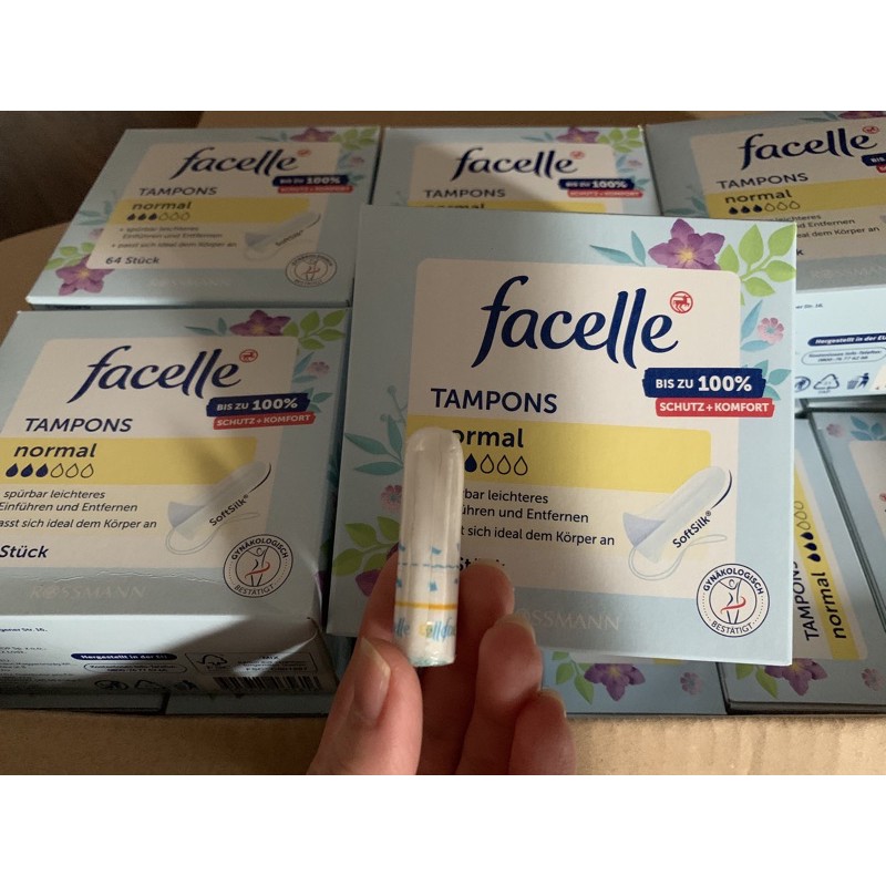 Tampon facelle đủ size dùng - băng vệ sinh ống nút của Đức (bill mới nhất)