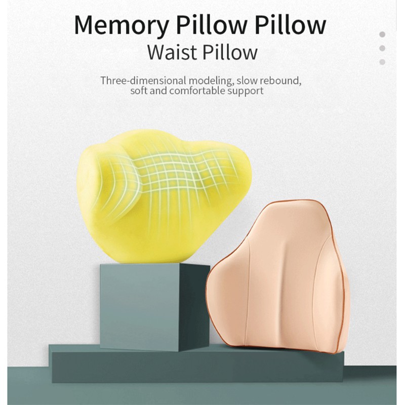 Gối tựa đầu/ Gối tựa lưng xe hơi SEAMETAL xốp hoạt tính làm giảm mệt mỏi thoáng khí tiện lợi