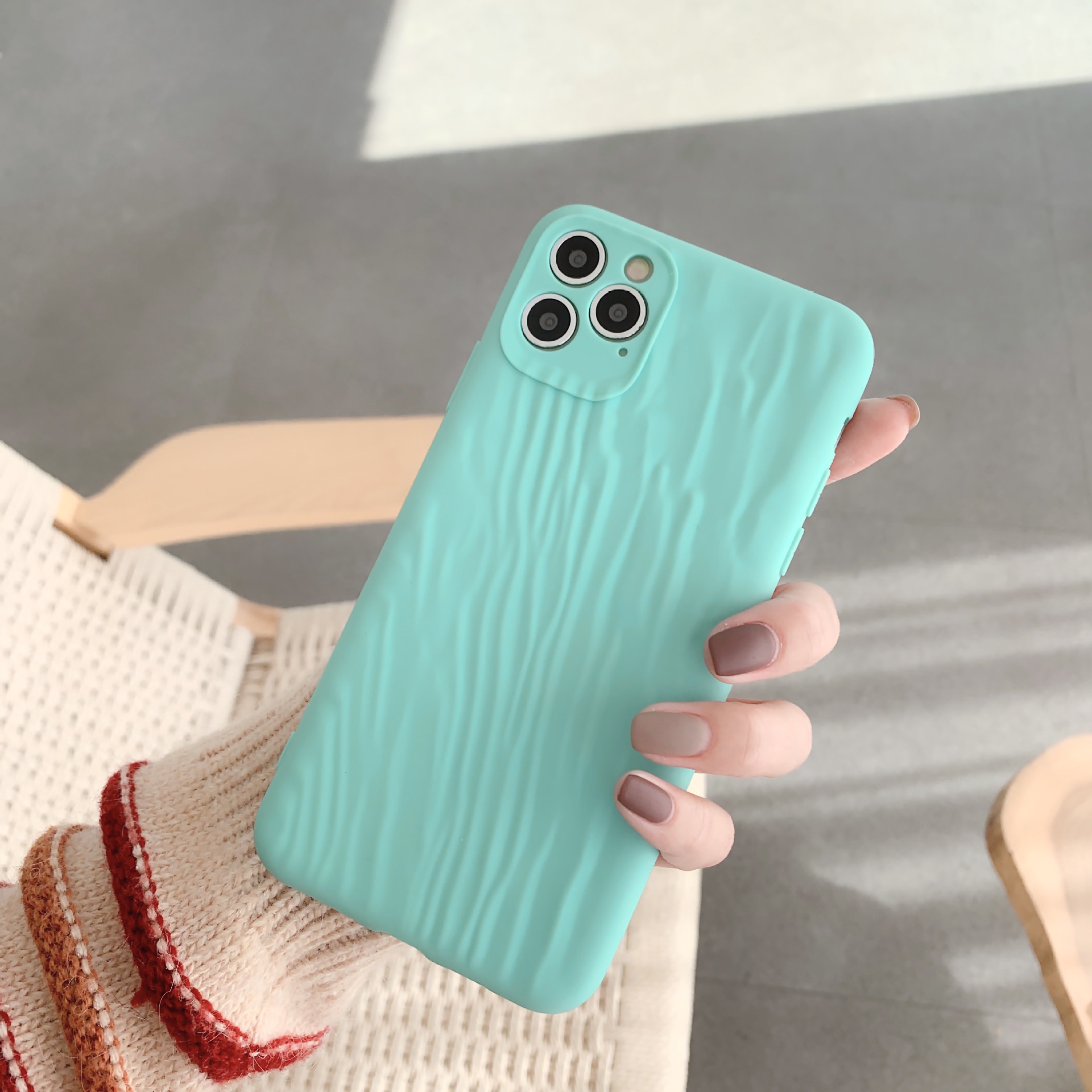 Ốp điện thoại TPU mềm bảo vệ bao phủ toàn diện họa tiết cát chảy đơn giản cho iPhone 11 Pro Max XS X XR 6 7 8 Plus SE | BigBuy360 - bigbuy360.vn