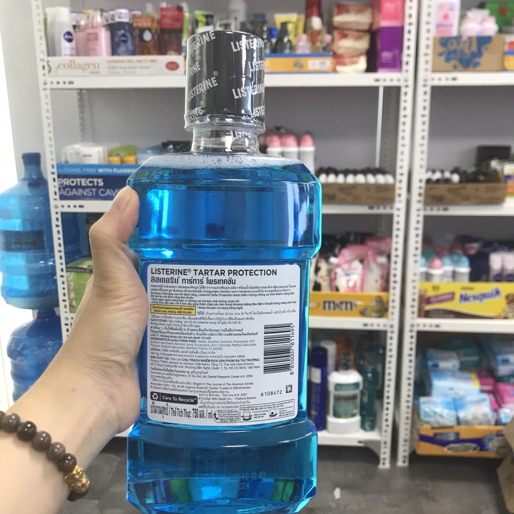 Nước súc miệng LISTERINE 750ml /250ml Tartar Protection - nước xúc miệng Xanh Dương